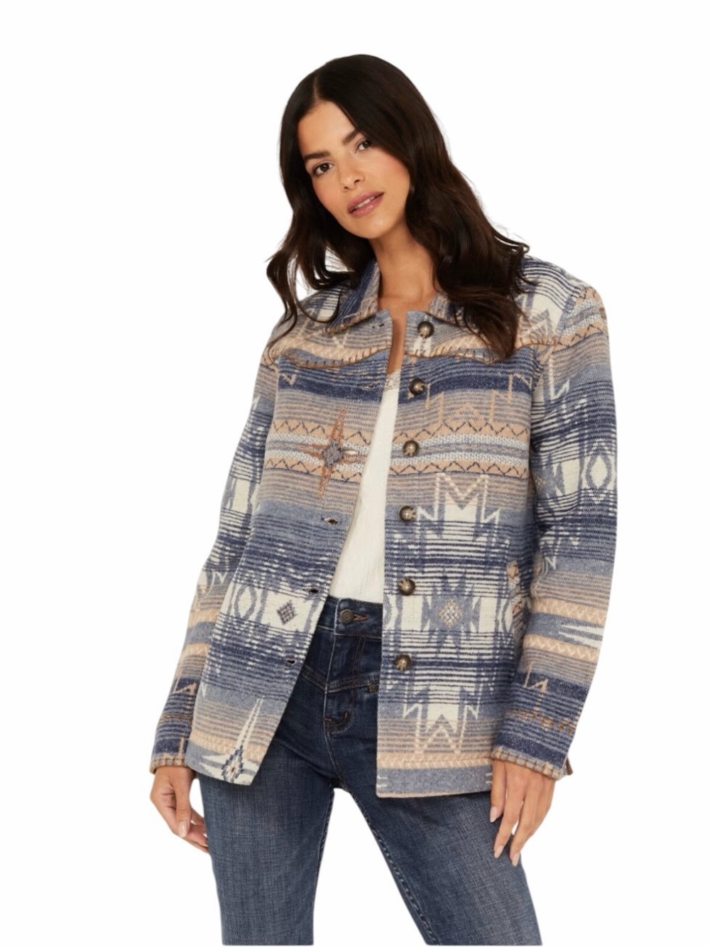 Idyllwind Women's Sanford Whip Stitch Blanket Jacket Size M